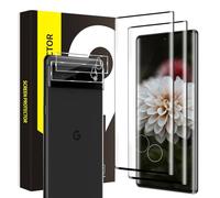 Bodyguard Pack of 2 + 2 Screen Protectors for Google Pixel 6 Pro 5G Screen Protector, 9H Hardness Bubble-Free Protective Glass + Camera Protection, Sensitive Touch, 3D Full Cover, Ultra Clear Pixel 6