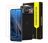 Bodyguard Pack of 2 + 2 Screen Protectors for Google Pixel 8 5G, 2.5D Round Edge Case, Friendly 9H Hardness, Free from Scratches, Ultra Clear, High Clarity, High Resolution, Pixel 8 5G Film