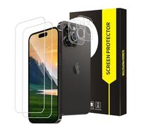 Bodyguard Pack of 2 + 2 Screen Protectors for iPhone 15 Pro 5G, 2.5D Round Edge Case Friendly Ultra Clear Crystal Clear 0 Dust & Bubbles 9H Hardness Free from Scratches iPhone 15 Pro Film