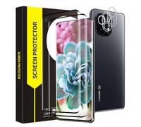 Bodyguard Pack of 2 + 2 Screen Protectors for Xiaomi Mi 11 5G, Camera Protective Film + 9H Hardness Protective Glass, Anti-Bubble, Sensitive Touch, 3D Full Coverage, Ultra Clear Mi 11 Screen Protector