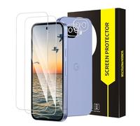 Bodyguard Pack of 2 + 2 Tempered Glass Screen Protectors for Google Pixel 9A 5G, 2.5D Round Edge 9H Hardness Anti-Scratch Google Pixel 9A Screen Protector, Ultra Clear Crystal Clear Pixel 9A 5G