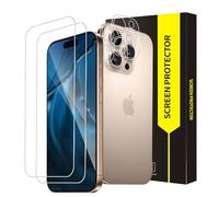 Bodyguard Pack of 2 + 2 Tempered Glass Screen Protectors for iPhone 16 Pro Max 5G, 2.5D Case Friendly 9H Hardness, Free from Scratches, Shatterproof, HD Clear, Anti-Dirt Sensitive Touch iPhone 16 Pro