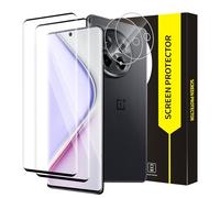 Bodyguard Pack of 2 + 2 Tempered Glass Screen Protectors for Oneplus 12 5G, 3D Full Coverage, 9H Hardness, Free from Scratches, Bumpers, High Clarity, High Resolution, Fingerprint ID, Oneplus 12