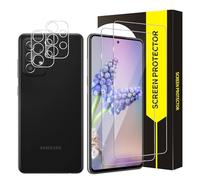 Bodyguard Pack of 2 + 2 Tempered Glass Screen Protectors for Samsung Galaxy A53 5G, Camera Protective Glass, Anti-Bubble, 2.5D Cover, 9H Hardness, Sensitive Touch, High Definition Samsung A53 Screen