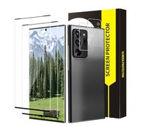 Bodyguard Pack of 2 + 2 Tempered Glass Screen Protectors for Samsung Galaxy Note 20 Ultra 5G, 3D Curved Precise Fit Ultra Clear Samsung Note 20 Ultra Screen Protector, Anti-Fingerprint Anti-Oil