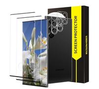 Bodyguard Pack of 2 + 2 Tempered Glass Screen Protectors for Samsung Galaxy S23 Ultra 5G, 3D Full Coverage Ultra Clear Samsung S23 Ultra Screen Protector, 9H Hardness Durable S23 Ultra 5G Protective