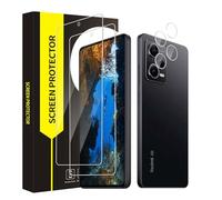 Bodyguard Pack of 2 + 2 Tempered Glass Screen Protectors for Xiaomi Redmi Note 12 Pro 5G, with Camera Protection, 2.5D Edge, 9H Hardness, Sensitive Touch, No Bubbles, HD Clear Redmi Note 12 Pro Screen