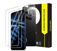 Bodyguard Pack of 2 + 2 Tempered Glass Screen Protectors for Xiaomi Redmi Note 14 5G, 2.5D Round Edge 9H Hardness Unbreakable Xiaomi Note 14 Film, Ultra Clear Crystal Clear Anti-Dust Redmi Note 14