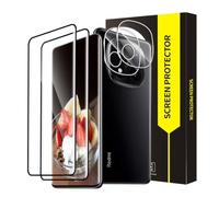 Bodyguard Pack of 2 + 2 Tempered Glass Screen Protectors for Xiaomi Redmi Note 14 Pro Plus 5G, 3D Full Coverage Fingerprint ID Ultra Clear 9H Hardness Scratch-Resistant Drop-Resistant Xiaomi Note 14