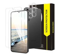 Bodyguard Pack of 2 and 2 Screen Protectors for Tempered Glass for Samsung | 2.5D round edge case, friendly 9H hardness, scratch free, bumper, high clarity, high resolution, sensitive touch