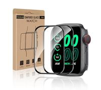 Bodyguard Pack of 2 Screen Protectors for Apple Watch Series 7/8/9 41 mm, Anti-Scratch Ultra Transparent Bubble-Free Apple Watch 8 41 mm Screen Protector, 3D Full Screen iWatch 41 mm Protective Glass