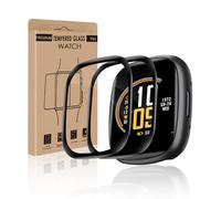 Bodyguard Pack of 2 Screen Protectors for Fitbit Versa 3 / Sense 2, 3D Curved Ultra HD Anti-Scratch Anti-Dirt Versa 3 Protective Glass, High Sensitivity Anti-Oil Fitbit Sense 2 Screen Protector