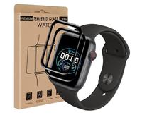 Bodyguard Pack of 2 Tempered Glass Screen Protectors for Apple Watch Series 7/8/9 41 mm, Anti-Scratch Ultra Clear Oleophobic Anti-Dust Apple Watch 8 41 mm Screen Protector, 3D Curved iWatch 41 mm