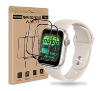 Bodyguard Pack of 2 Tempered Glass Screen Protectors for Apple Watch Series 7/8/9 45 mm, Ultra Clear Crystal Clear Anti-Dirt Free from Scratches Shatterproof Apple Watch 45 mm Screen Protector