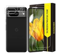 Bodyguard Pack of 2 Tempered Glass Screen Protectors for Google Pixel 8 5G, +2 Camera Protection, Scratch-Resistant, 2.5D Cover, Sensitive Touch, 9H Hardness, Anti-Bubble, 0.33 mm HD Clear View Pixel