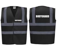 Bodyguard Printed Black Hi Vis Vest/Waistcoat, Security Officer, Security Guard, Doorman, Bouncer, Events, XXXLarge