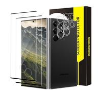 Bodyguard Tempered Glass Screen Protector for Samsung Galaxy S22 Ultra 5G, Pack of 2 + 2 Ultra HD Anti-Scratch Anti-Fingerprint S22 Ultra 5G Protective Glass, 3D Full Screen Samsung S22 Ultra Screen