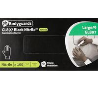 DMI Nitrile Non-Latex Gloves Black Large Pack of 100pcs