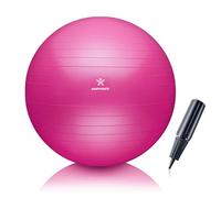 BODYMATE Anti-burst Exercise Ball - Includes Ebook and air pump - Gym-quality Swiss ball for fitness, pregnancy & birth and sizes