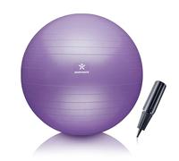 Bodymate Exercise Ball, Sitting Ball, Training Ball with Free E-Book, Including Air Pump Ball for Fitness, Yoga, Gymnastics, Core Training, for a Strong Back, as an Office Chair, Lavender, 65 cm