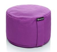 BODYMATE Extra high Meditation Cushion/Yoga Pillow Diameter 31cm Height 20cm - Removable washable 100% Cotton Cover - Inner cotton bag filled with buckwheat husks