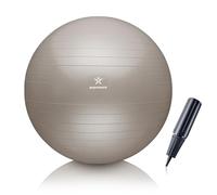 BODYMATE Gym Ball/Training Ball with E-Book and Air Pump for Fitness Yoga Gymnastics Core Workout Strong Back Office Chair Cotton Bloom 55cm