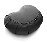 BODYMATE Halfmoon Meditation Cushion/Yoga Pillow - 42cm long 30cm wide and 15cm high - Removable washable 100% Cotton Cover - Inner cotton bag filled with buckwheat husks