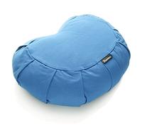 BODYMATE Halfmoon Meditation Cushion/Yoga Pillow - 42cm long 30cm wide and 15cm high - Removable washable 100% Cotton Cover - Inner cotton bag filled with buckwheat husks