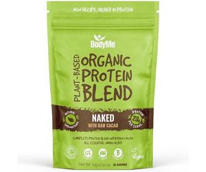 BodyMe Organic Vegan Protein Powder with Raw Cacao (1Kg - 30 Servings) Additive-Free, Dairy-Free, Sugar Free, Sweetener Free. 23g Complete Plant- Protein, Muscle Performance and Recovery.