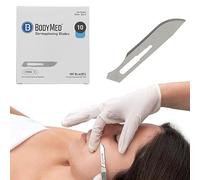 BodyMed Dermaplaning Blades #10 in Stainless Steel Sterile for Surgical Skin Care Hair Removal Podiatry Small Detail Blade for Beauticians 100pcs