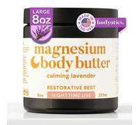 Bodyotics Magnesium Butter - (237ml) Nighttime Magnesium Cream For Women, Pregnancy & Postpartum Comfort - Calming Lavender Scent