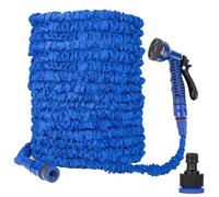 Bodyplus Expandable Garden Hose Pipe 50FT - Anti-Kink Flexible Water Hose Pipe with 8-Function Spray Gun, Fits 1/2" & 3/4" - Ideal for Garden, Car Wash & Patio Use (Blue, 50ft / 15m)