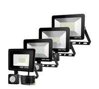 Bodyplus LED Flood Light Outdoor IP66 Waterproof Security Floodlight, 5000LM Super Bright 6500K Daylight White Exterior Wall Light - Available with & Without PIR Motion Sensor (20W with Sensor)