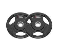 BODYPOWER 1.25Kg Rubber Encased Tri Grip Standard Weight Plates (x2)