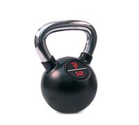 BODYPOWER 12kg Black Rubber Coated Kettlebell with Chrome Handle