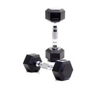 BODYPOWER 3Kg Rubber Hex Dumbbells (x2)