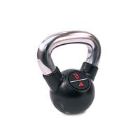 BODYPOWER 4kg Black Rubber Coated Kettlebell with Chrome Handle