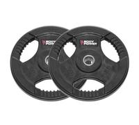 BODYPOWER 5Kg Rubber Encased Tri Grip Standard Weight Plates (x2)