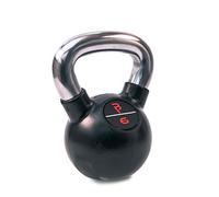 BODYPOWER 6kg Black Rubber Coated Kettlebell with Chrome Handle