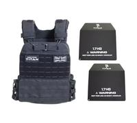 BODYPOWER TITAN Tactical Weighted Vest (Vest & Weights - 5kg / 10lbs total)