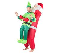 Bodysocks® Inflatable Santa Carrying Elf Costume