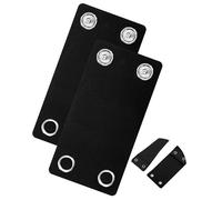 Bodysuit Extender 2 Snap Adjustable Crotch Add Length To Shapewear Crotch Extender(Not suitable for Plastic clasp), 2pc(black-4inch), Large