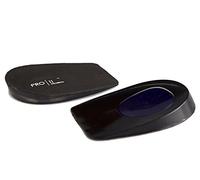 Bodytec Wellbeing 2 Pair Fast Heel Pain Relief Plantar Fasciitis Heel Cushion Gel Soft Heel Support Pad (8-12, T Bone) Black