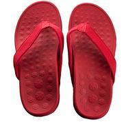 Bodytec Wellbeing Orthotic Sandals with Great Arch Support and Plantar Fasciitis Relief (37 EU, RED)