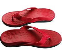 Bodytec Wellbeing Orthotic Sandals with Great Arch Support and Plantar fascitits Relief (36 EU, RED)