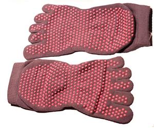 BODYTEC WELLBEING TM Fitness Five Toe Rubber Sole Yoga Pilates Socks
