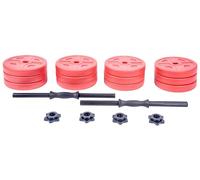 BodyTrain 32kg Standard Dumbbell Set - includes two 47cm dumbbells plus 12 heavy duty 2.5kg weight plates