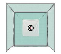 BodyTrain Golf Practice Cage Net with Target 3x3x3m Stainless Steel Poles Garden Office Golf Swing Practice