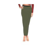 BODYWEAR LTD - Womens Ladies High Elasticated Waisted Gypsy Stretchy Bodycon Long Maxi Skirt Party Club Night Out Maxi Long Pencil Skirts (Khaki_20)