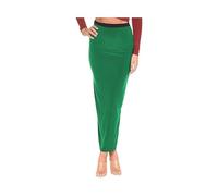 BODYWEAR LTD - Womens Ladies High Elasticated Waisted Gypsy Stretchy Bodycon Long Maxi Skirt Party Club Night Out Maxi Long Pencil Skirts (Bottle Green, UK Size 16 - XX/L)